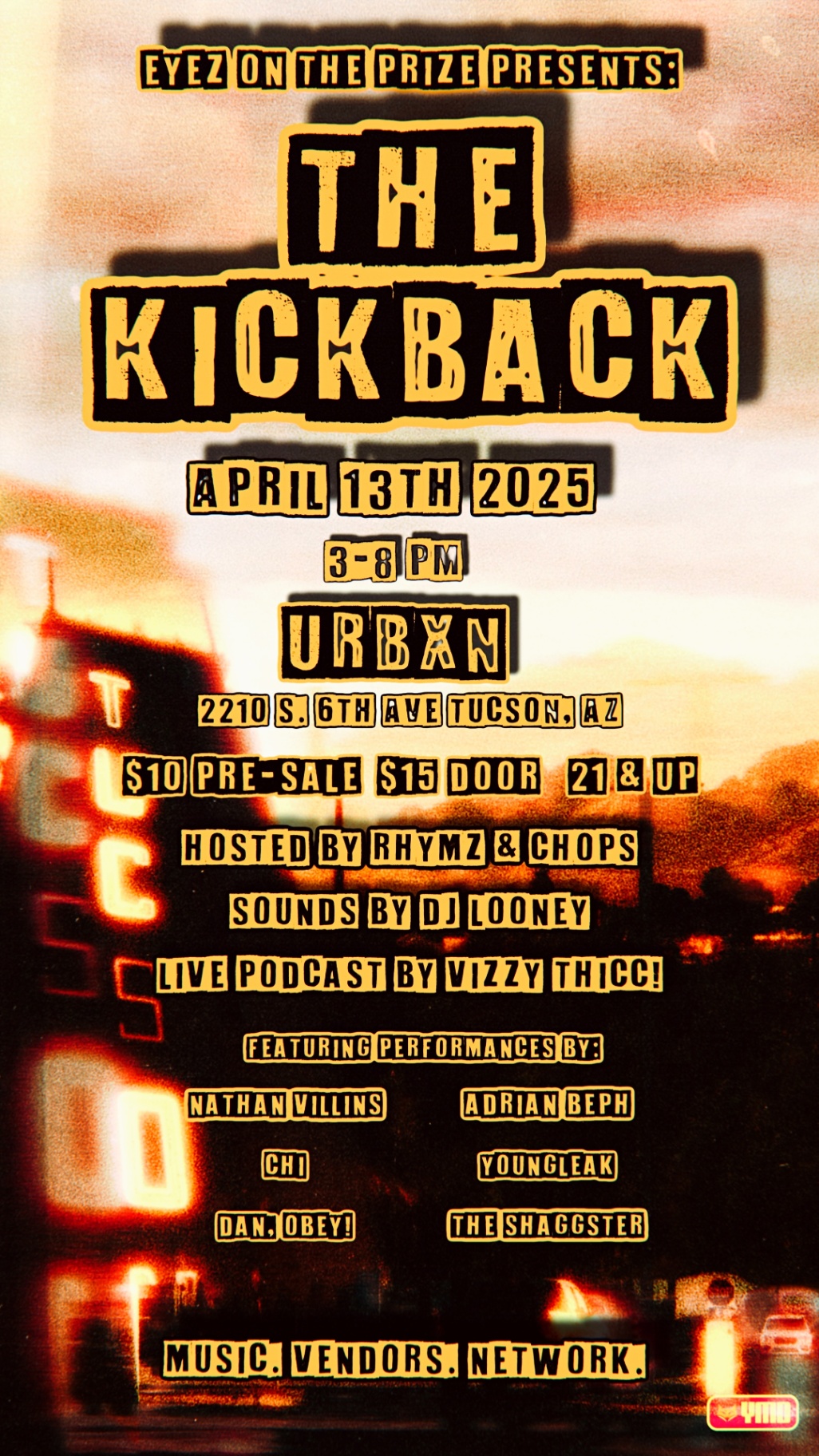 The Kickback event poster